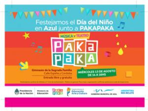 M�sica y Teatro de Paka Paka para festejar el D�a del Ni�o en Azul